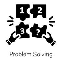 Trendy glyph icon of problem solving vector