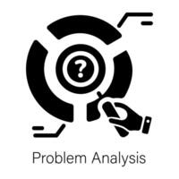 Problem analysis icon designed in solid style vector