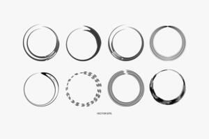abstract design elements set, including a black, white oval shape, bacteria, virus and germ vector