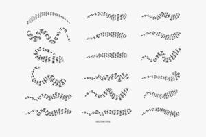 abstract design elements set, including a black, white oval shape, bacteria, virus and germ vector