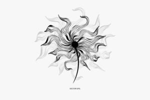 abstract design elements set, including a black, white oval shape, bacteria, virus and germ vector