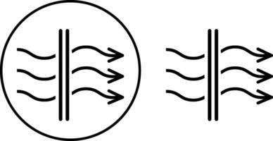The icon with the right arrows. The three-arrow icon indicates a breathable material or leather. Contour icons on a transparent background. Breathable material. For web design and infographics. vector