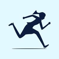 silhouette of a woman running, running, sprinting, sprinting, running, running vector