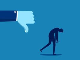 Rejected. Employees who are disliked by their managers vector