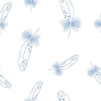 Falling feathers v pattern vector
