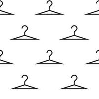 Simple hanger pattern. Seamless black and white pattern vector