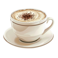 A Cup of Cappuccino with a Sprinkle of Chocolate png
