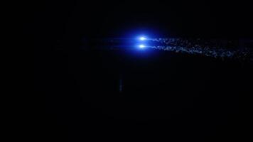 Light flare movement with line and dot connect polygon. Digital geometric space. Beautiful abstract blue color background video