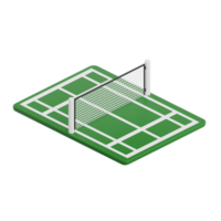 3D render badminton field icon illustration. Isolated on transparent background3D render badminton field icon illustration. Isolated on transparent background png