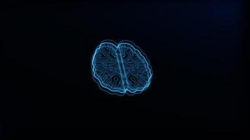 Artificial intelligence AI brain icon, big data flow analysis, deep learning modern technologies concepts. Super fast technology network connection. Future technology digital background. video