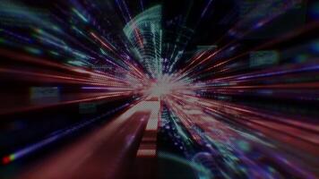 Hi-tech digital cyberspace movement, Digital data network connections, Technology digital abstract background concept video