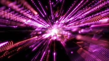 Digital cyberspace with particles and Technology Digital network connections. Abstract Geometric motion backgrounds video