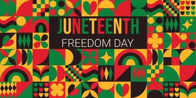 Juneteenth Celebration Emancipation and Unity Bauhaus style vector