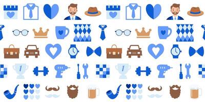 Seamless pattern for Father's Day vector