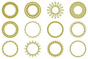 Decorative ornament frame set design vector
