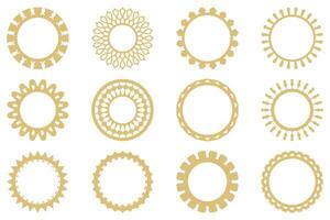 Decorative ornament frame set design vector