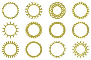 Decorative ornament frame set design vector