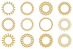 Decorative ornament frame set design vector