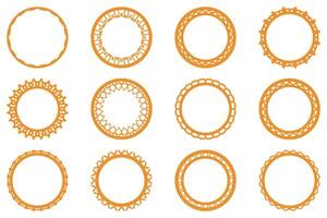 Decorative ornament frame set design vector