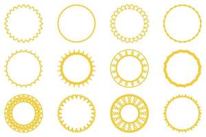 Decorative ornament frame set design vector