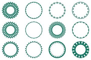 Decorative ornament frame set design vector