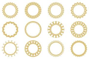 Decorative ornament frame set design vector