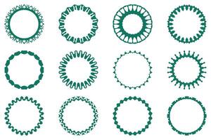 Decorative ornament frame set design vector