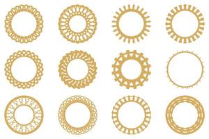 Decorative ornament frame set design vector