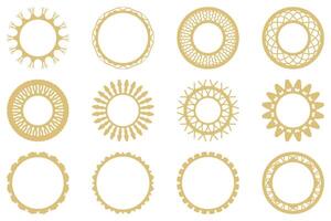 Decorative ornament frame set design vector