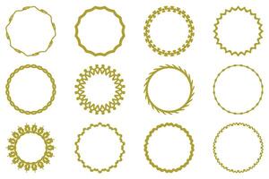 Decorative ornament frame set design vector