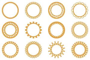 Decorative ornament frame set design vector