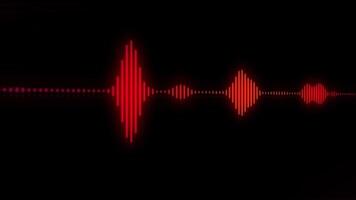 Abstract Illustration high frequency audio Waveform voice neon, radio wave and disco music motion animation background. video
