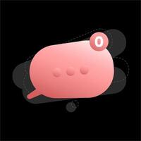 Empty Chat UI Dark Mode Illustration vector