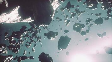 treacherous expanse of dangerous space rocks within a cosmic mist video