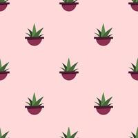 seamless cactus pattern vector