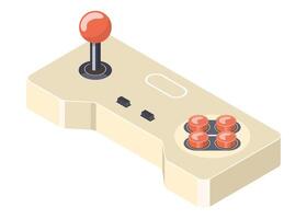 Vintage game console controller, gamepad, joystick for a trip down gaming memory lane vector