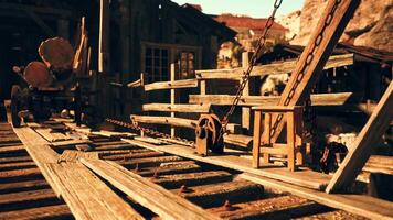 medieval port with a wooden instruments video
