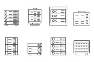Tech Memory Storage Information icon set vector