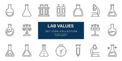 Lab values and concentrations icon vector