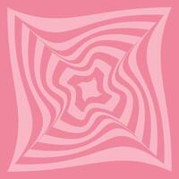 Groovy retro hallucinogen illustration. Geometric waves, surreal fantasy. Abstract pattern. vector