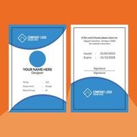 Id Card Design Template vector