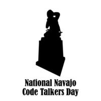 National Navajo Code Talkers Day Icon . vector