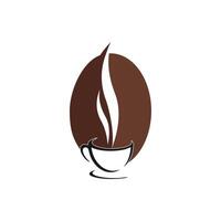 Coffee logo design with creative idea vector