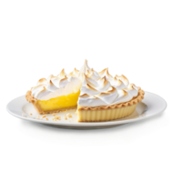 Lemon meringue pie with fluffy meringue topping zesty lemon filling flaky crust vibrant yellow color png