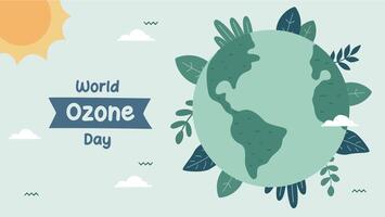 Flat World Ozone Day Background Design vector