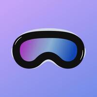 flat design virtual reality VR device illustration vector