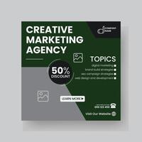 Modern Digital Marketing Agency Social Media Post For Business. Abstract Advertisement Square Web Post for Company Promotion. vector