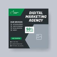 Modern Digital Marketing Agency Social Media Post For Business. Abstract Advertisement Square Web Post for Company Promotion. vector