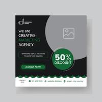 Modern Digital Marketing Agency Social Media Post For Business. Abstract Advertisement Square Web Post for Company Promotion. vector
