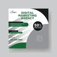 Modern Digital Marketing Agency Social Media Post For Business. Abstract Advertisement Square Web Post for Company Promotion. vector